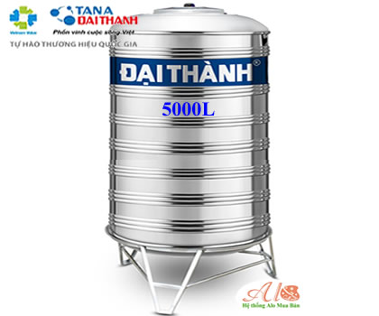 Bồn Inox Đại Thành 5.000 lít đứng